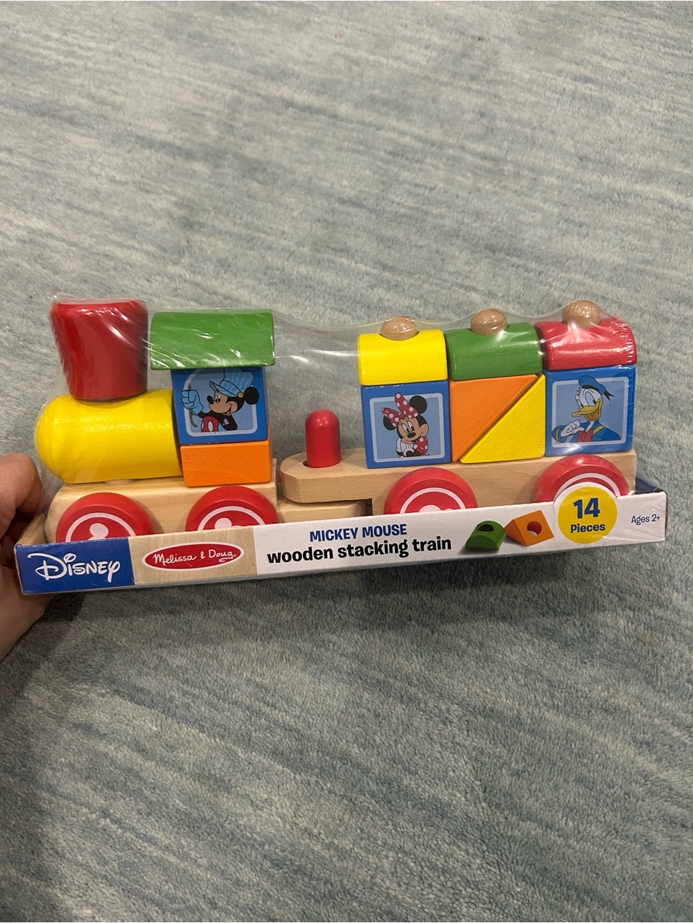 Melissa & Doug Disney Mickey Mouse Wooden Stacking Train